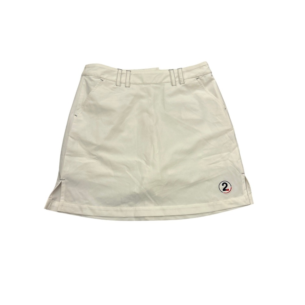2GG Apparel Golf Skort Womens XS White Excellent Performance‎ Stretch Activewear